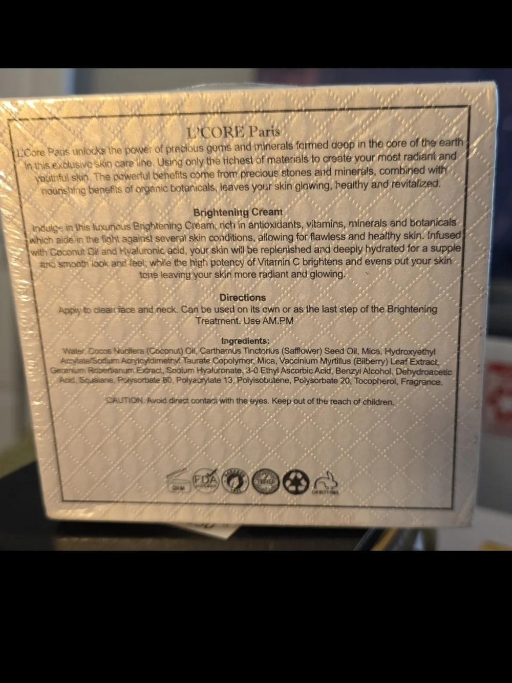L'Core Paris Brightening Cream - White & Gold